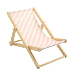 Transat de plage rose