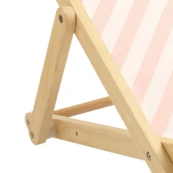 Transat de plage rose