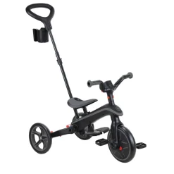 Tricycle explorer 4 en 1 évolutif et pliable noir et gris