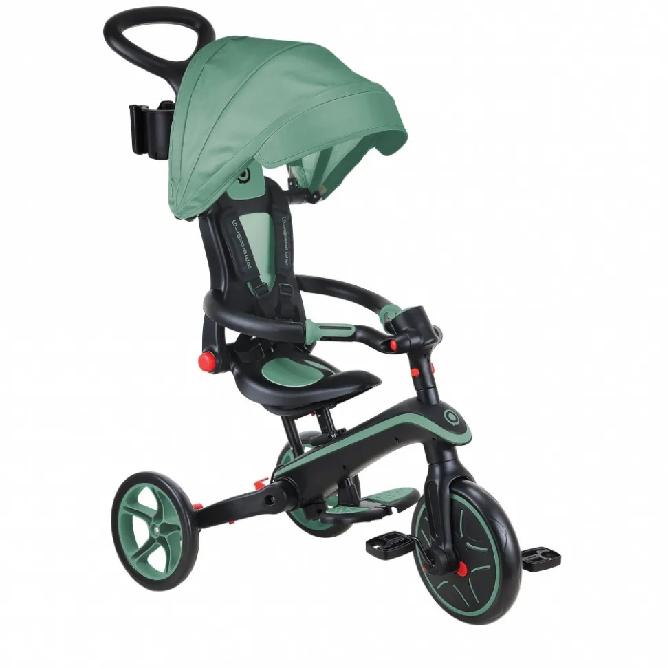 Tricycle explorer 4 en 1 évolutif et pliable olive