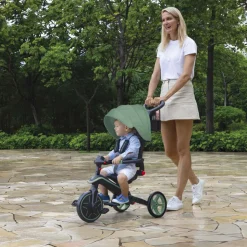 Tricycle explorer 4 en 1 évolutif et pliable olive