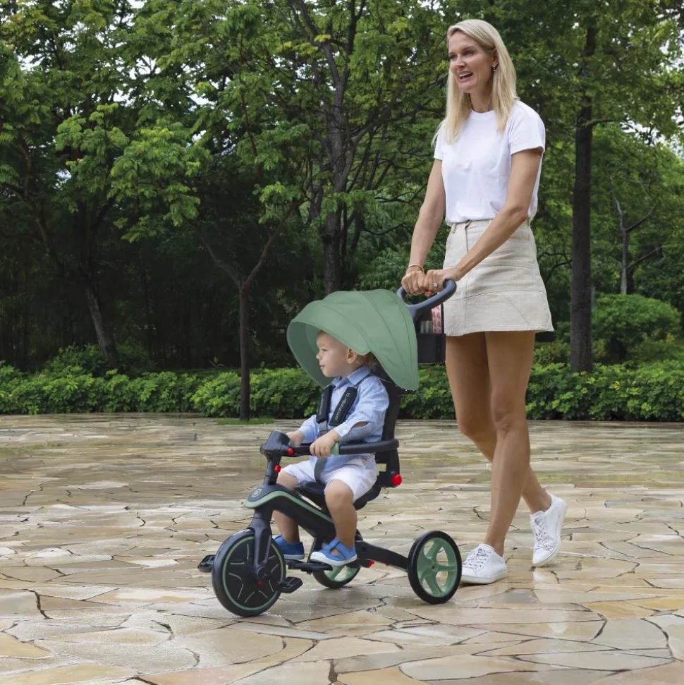 Tricycle explorer 4 en 1 évolutif et pliable olive