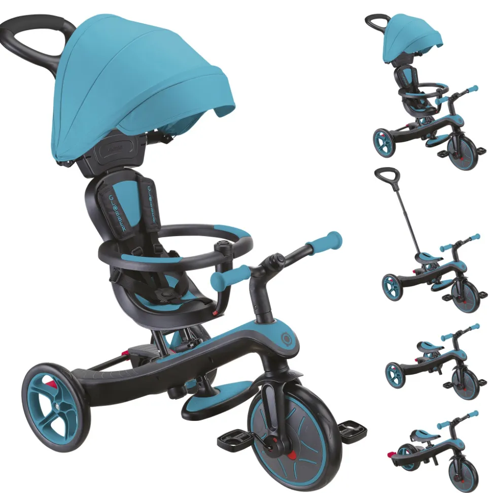 Tricycle explorer 4 en 1 évolutif turquoise