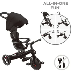 Tricycle explorer 4 en 1 évolutif noir