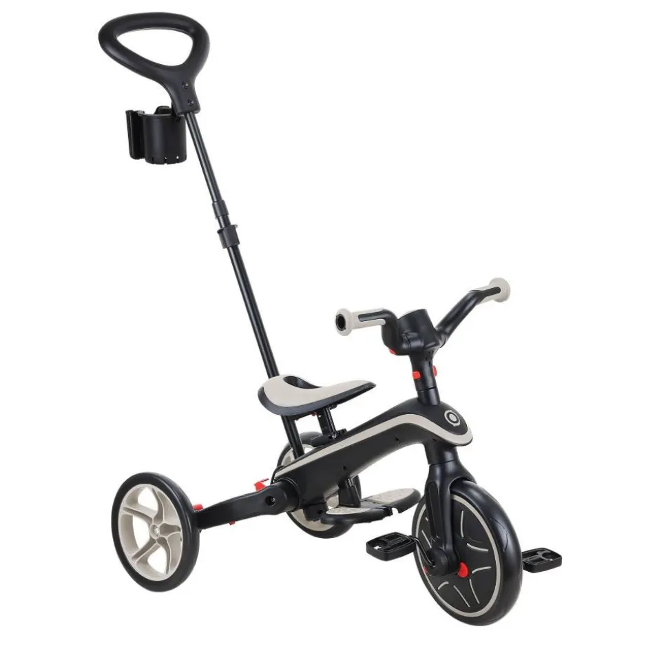 Tricycle explorer 4 en 1 évolutif et pliable taupe