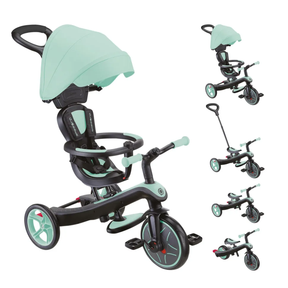 Tricycle explorer 4 en 1 évolutif pastel menthe