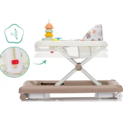 Trotteur bébé emil blanc/moka