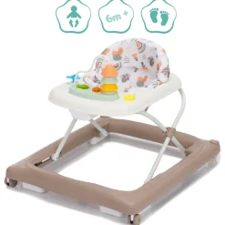 Trotteur bébé emil blanc/moka