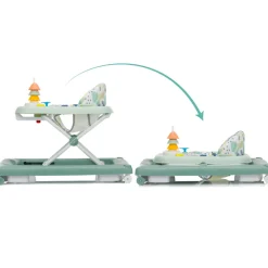 Trotteur bébé emil vert/menthe
