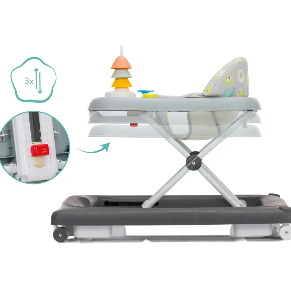 Trotteur pour bébé emil gris/anthracite