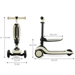 Trottinette halley stone white