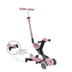 Trottinette évolutive go up deluxe lights eco 360 framboise
