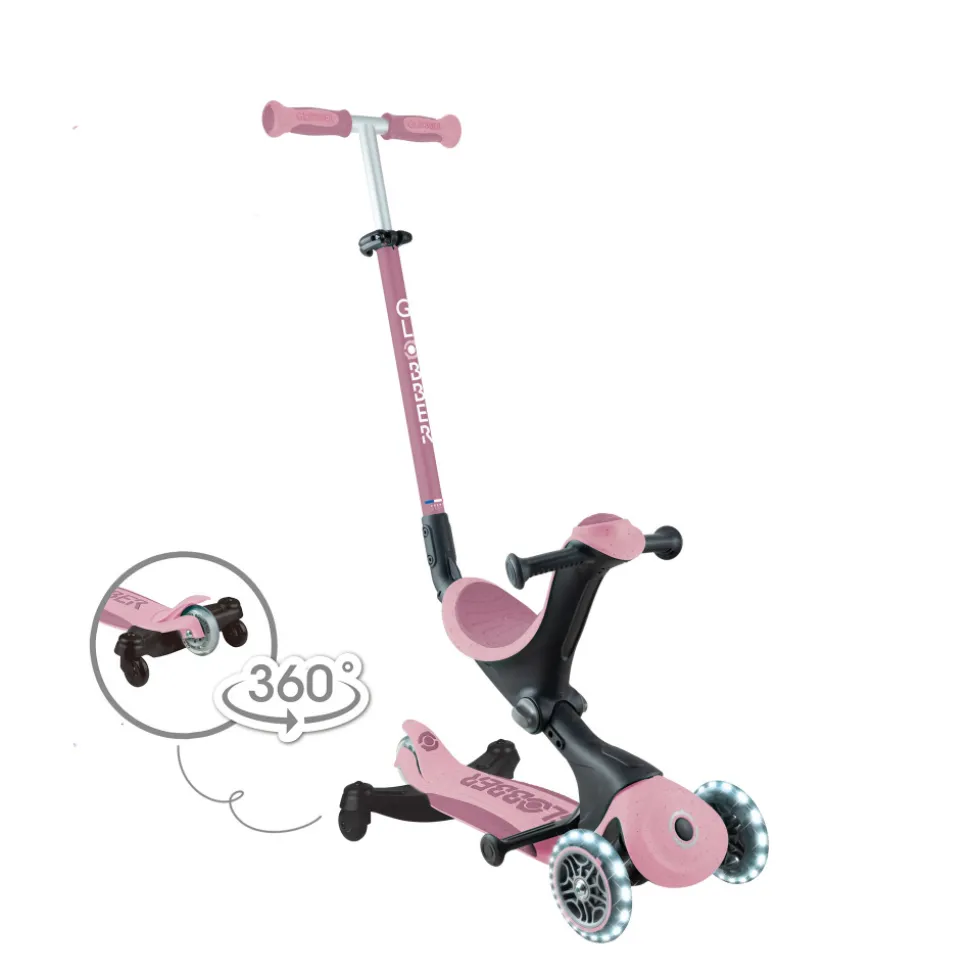 Trottinette évolutive go up deluxe lights eco 360 framboise