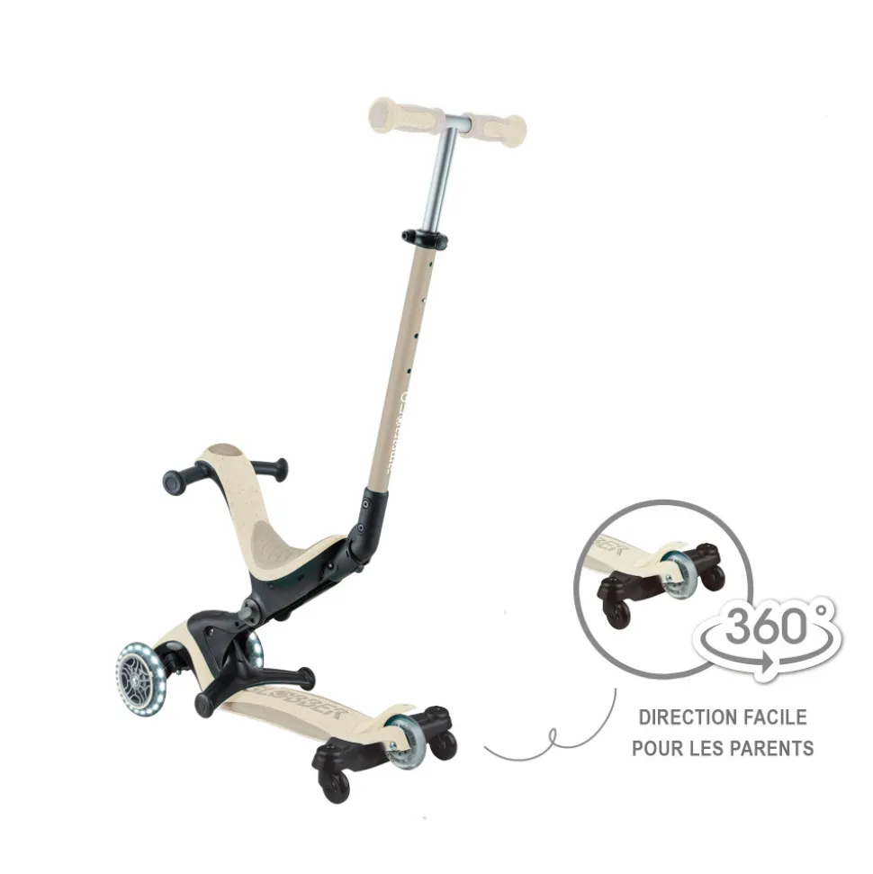 Trottinette évolutive go up deluxe lights eco 360 sable
