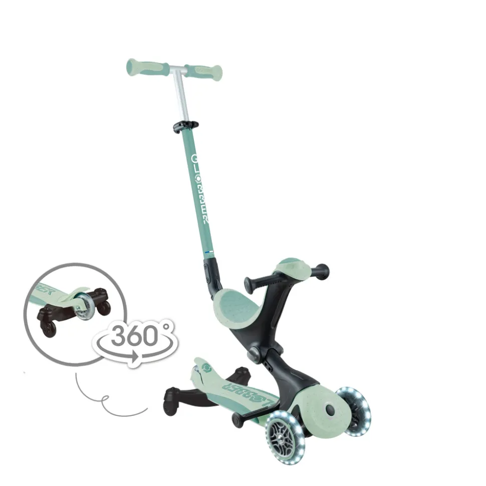 Trottinette évolutive go up deluxe lights eco 360 pistache