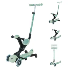 Trottinette évolutive go up deluxe lights eco 360 pistache
