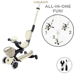 Trottinette évolutive go up 360° lumineuse taupe