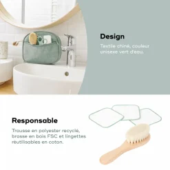 Trousse de soin bébé 10 accessoires matcha