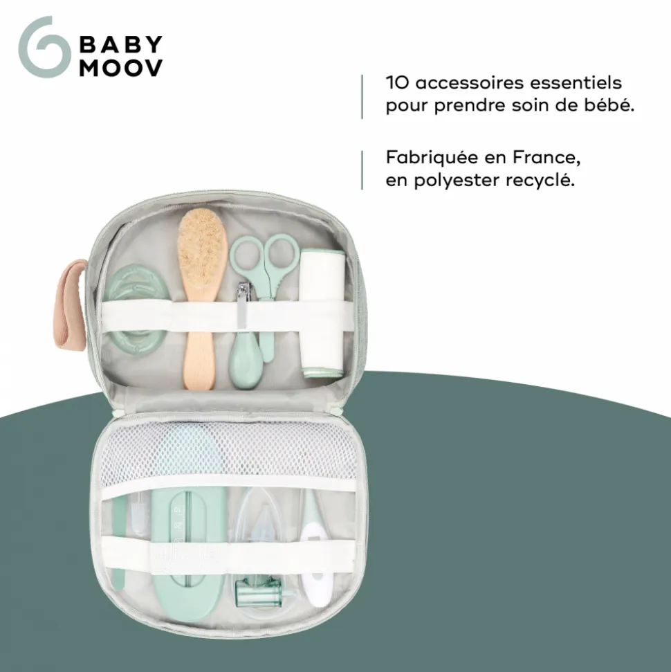 Trousse de soin bébé 10 accessoires matcha