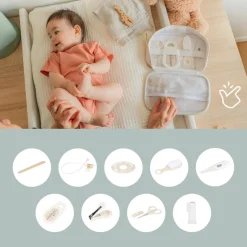 Trousse de soin bébé 9 accessoires sable