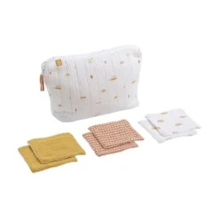 Trousse de toilette bébé avec carrés éponge sunlight