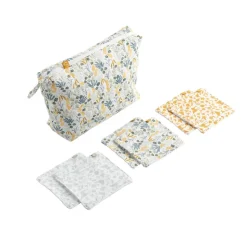 Trousse de toilette bébé avec carrés éponge promenons nous