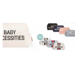 Trousse de toilette bébé noir et or