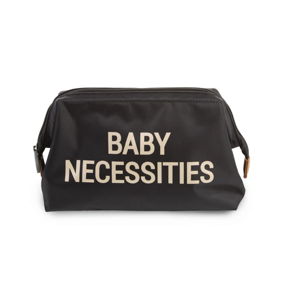 Trousse de toilette bébé noir et or