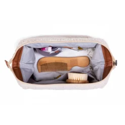 Trousse de toilette bébé teddy écru