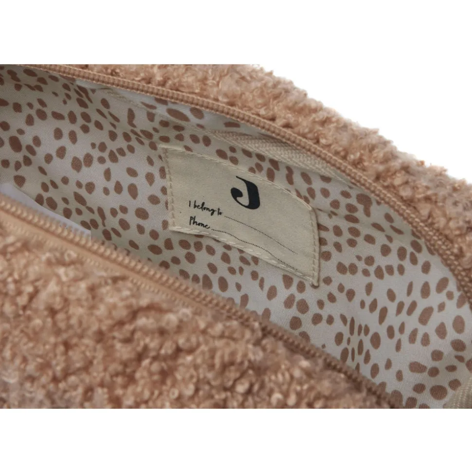 Trousse de toilette bouclette biscuit
