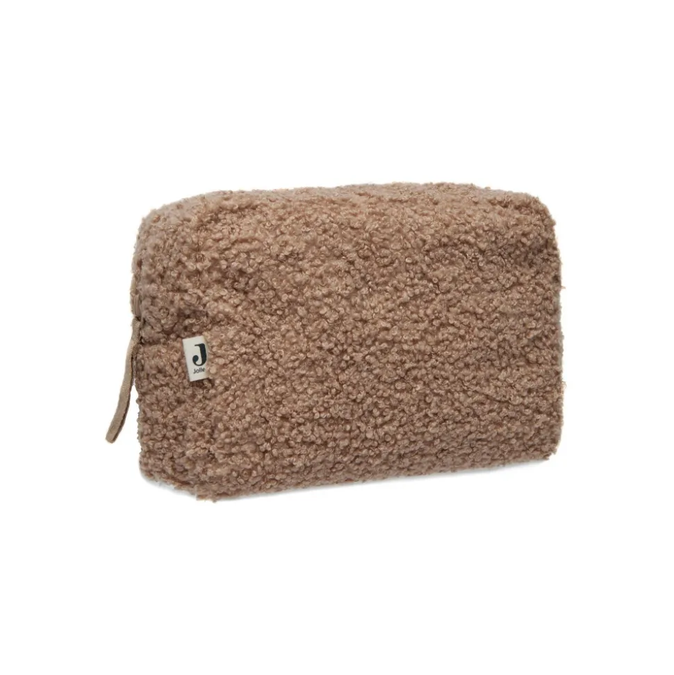 Trousse de toilette bouclette biscuit