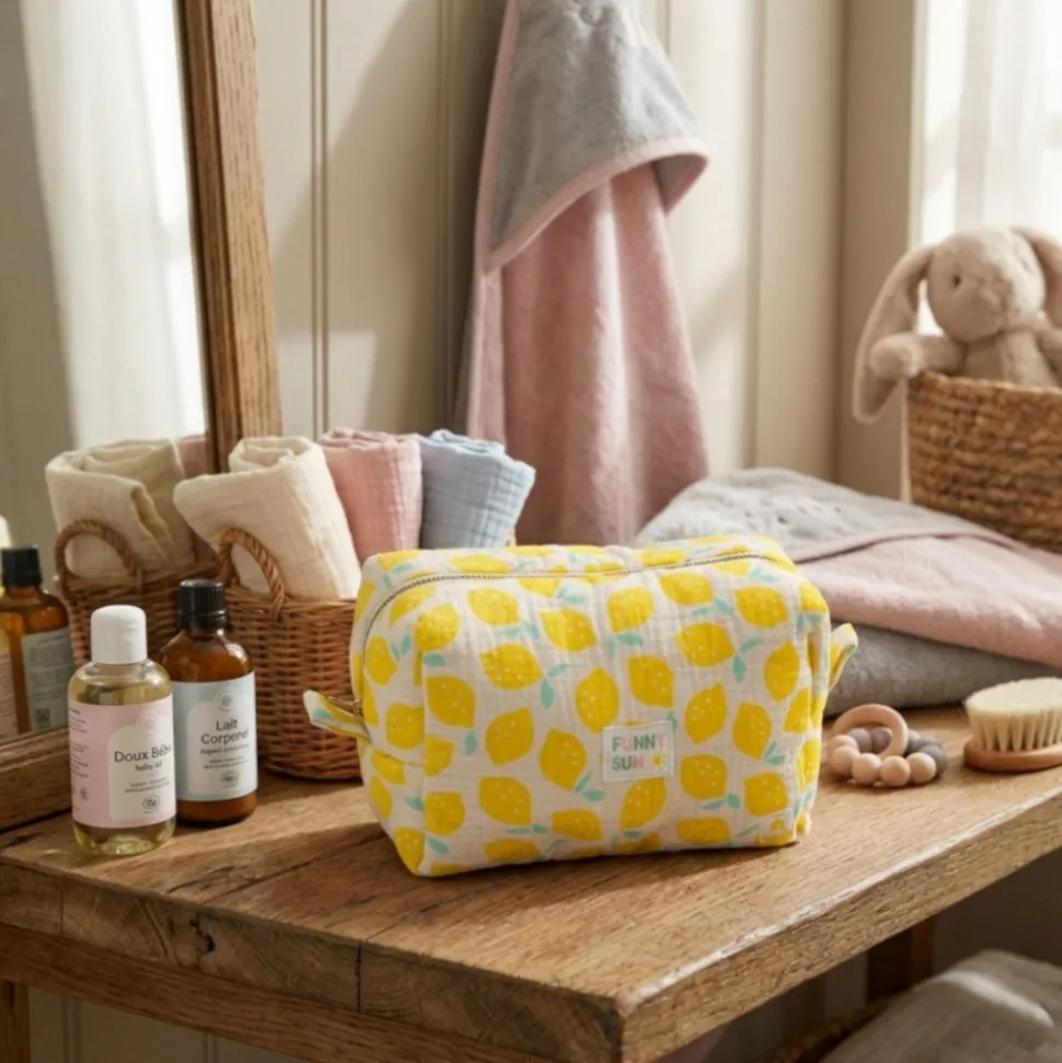 Trousse de toilette citron