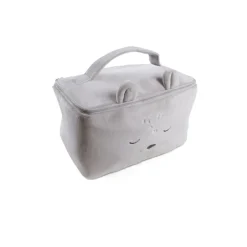 Trousse de toilette en veloudoux gris clair