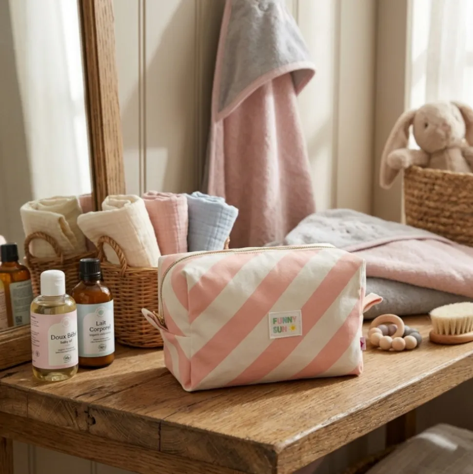 Trousse de toilette rose