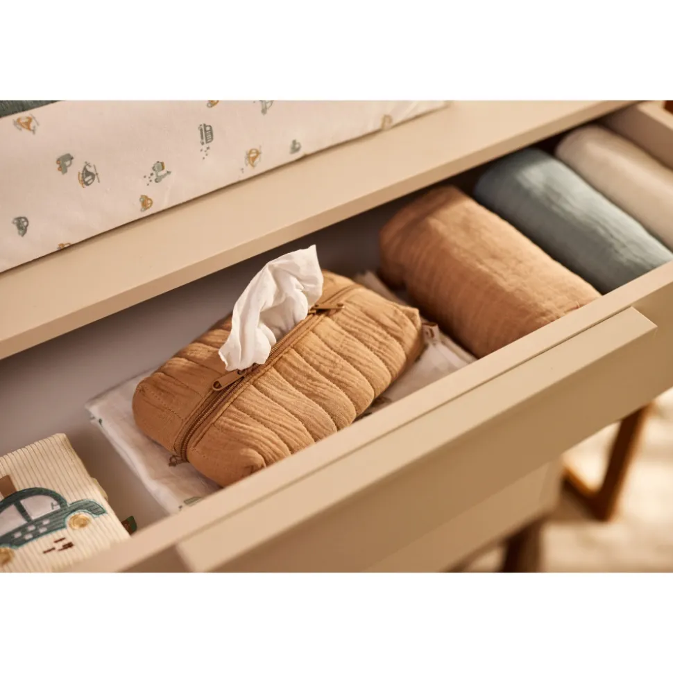Trousse rangement lingettes biscuit