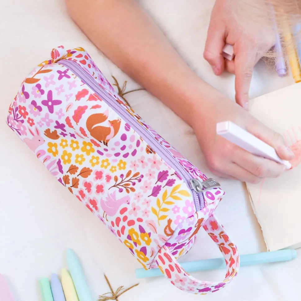 Trousse scolaire fleurs du jardin