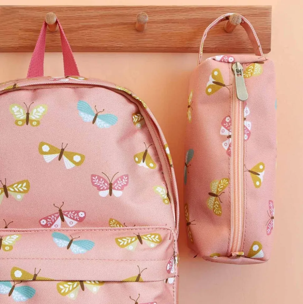 Trousse scolaire papillons