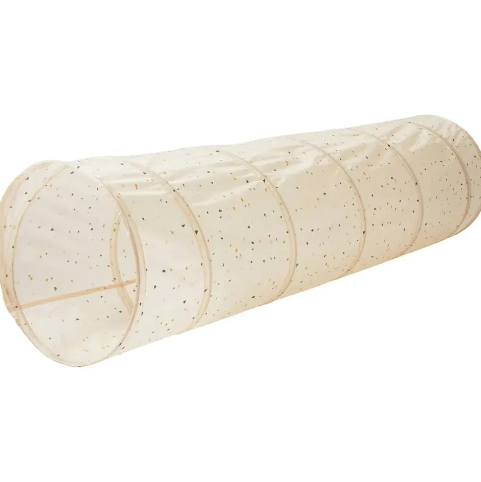 Tunnel de jeu en tissu recyclé terrazzo crème