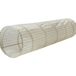Tunnel de jeu en tissu recyclé vichi beige
