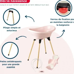 Vaignoire vasco 5 en 1 - rose poudré