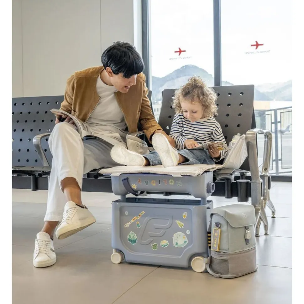 Valise avion pour enfant bed box 2.0 jetkids midnight grey