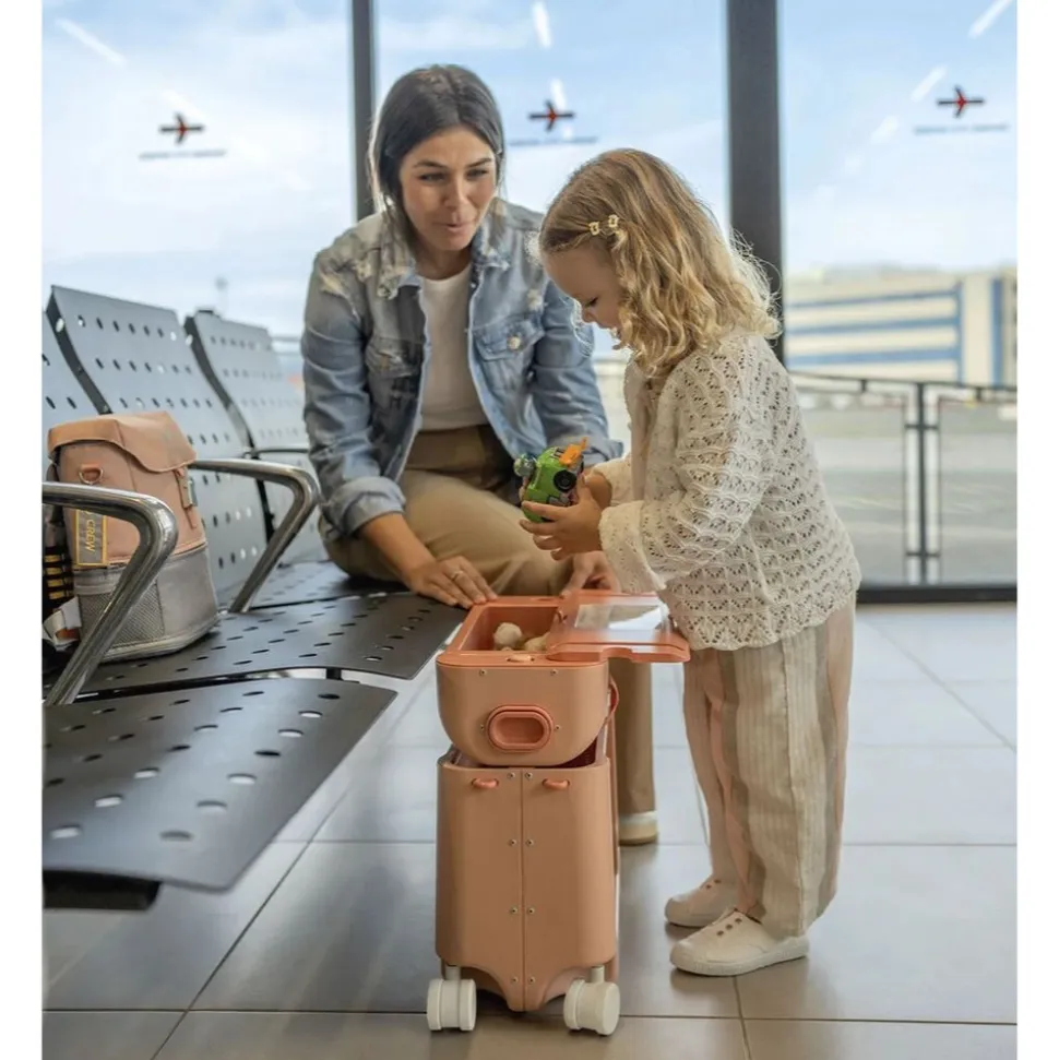 Valise avion pour enfant bed box 2.0 jetkids coral pink