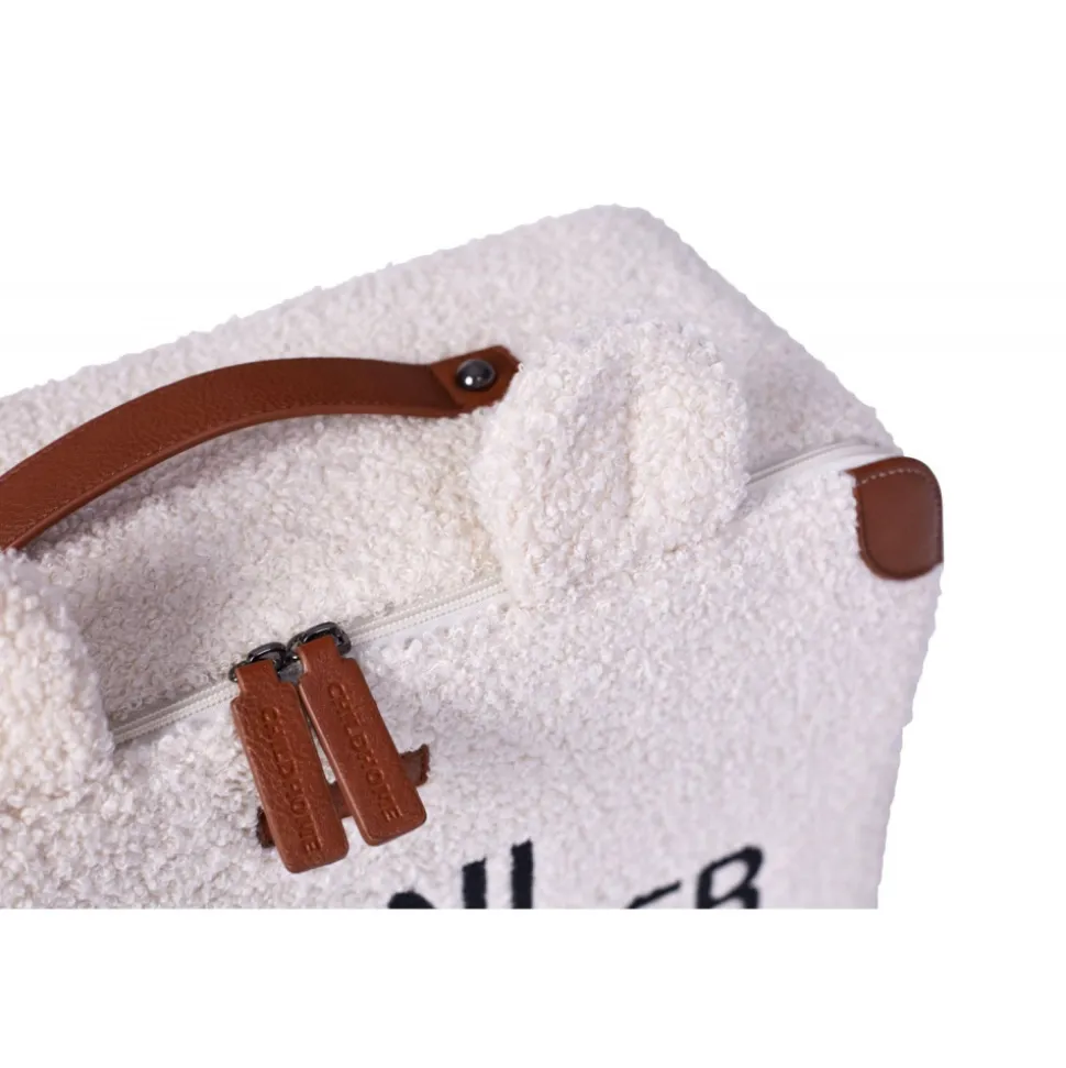 Valise enfant mini traveller teddy écru
