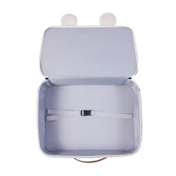 Valise enfant mini traveller teddy écru