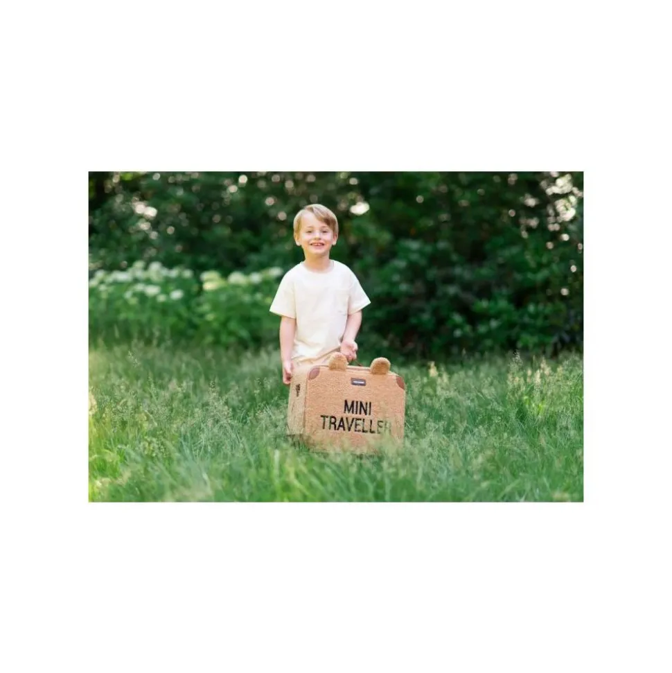 Valise enfant mini traveller kids suitcase teddy brun