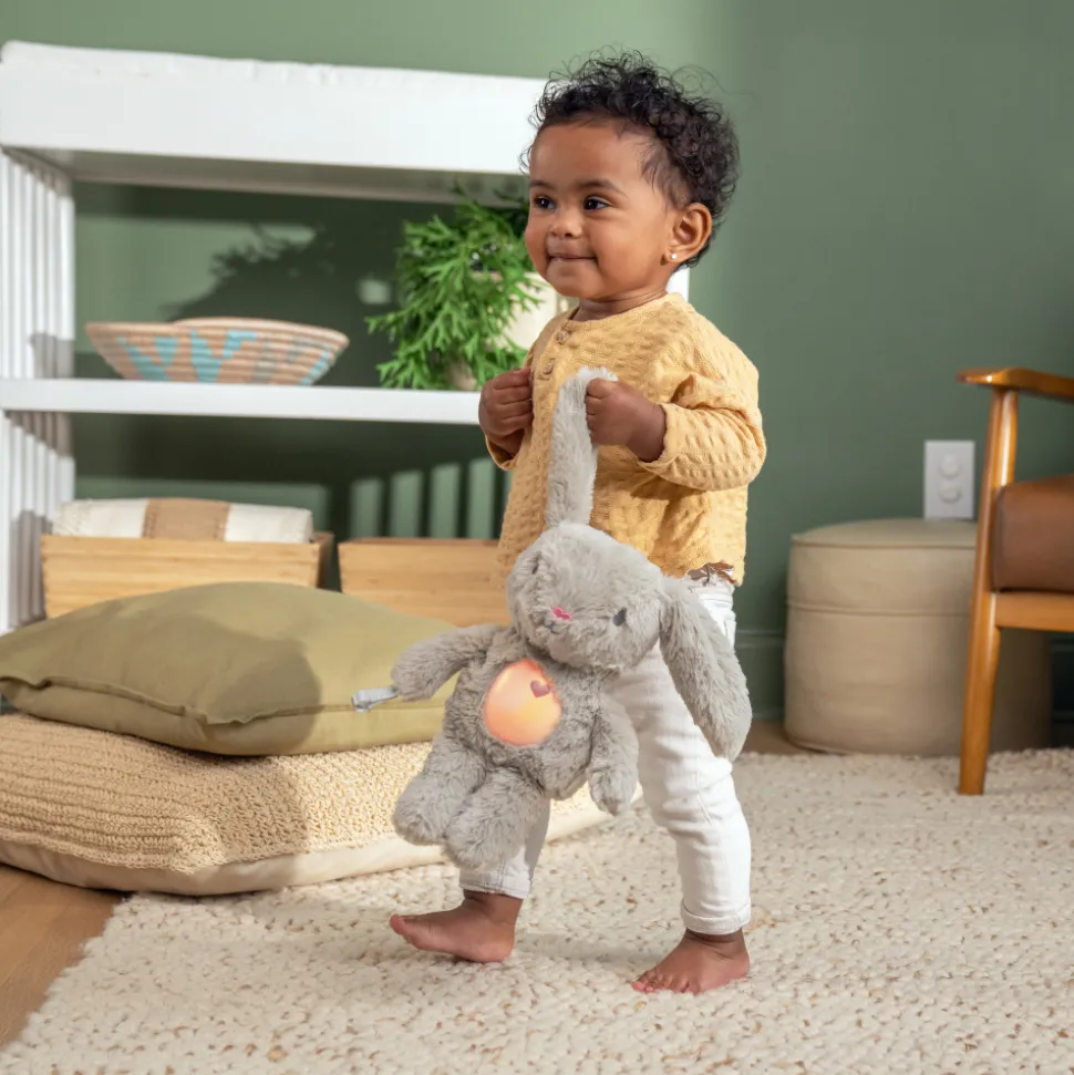 Veilleuse bébé, doudou lapin, peluche sylvie, musicale, lumineuse, bruits blanc