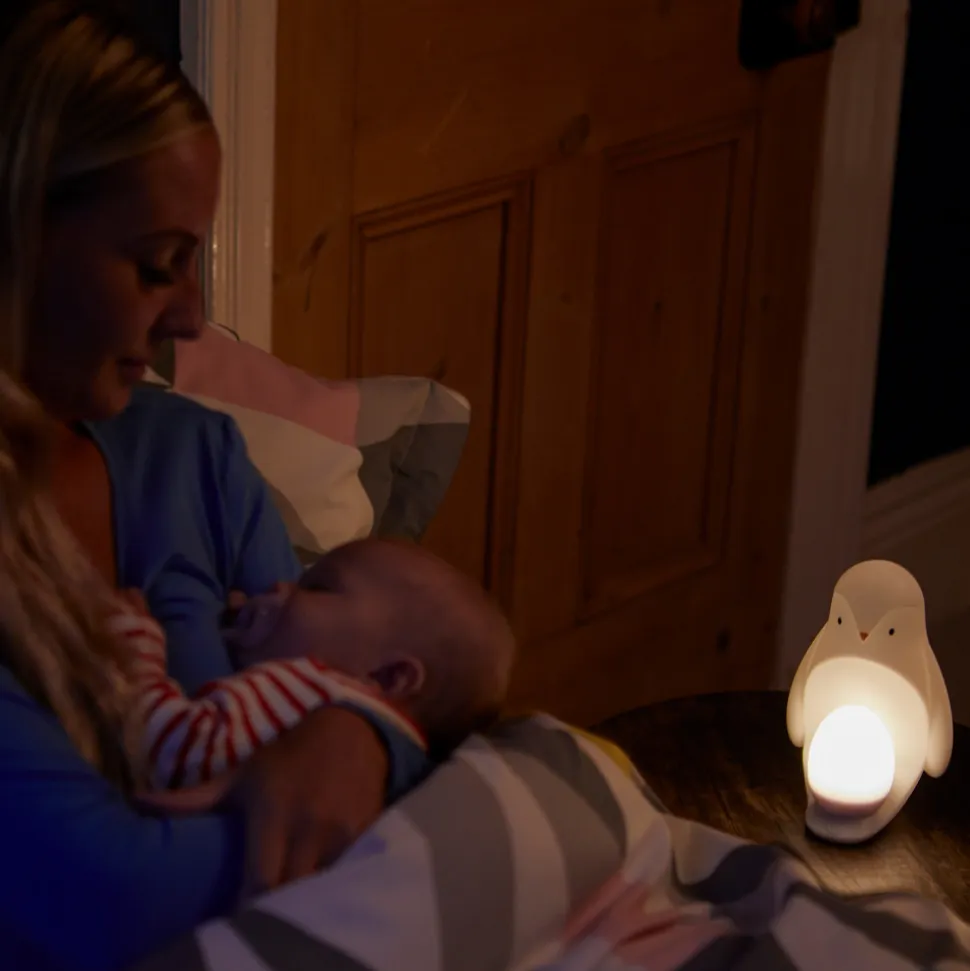 Veilleuse bébé grobrite pingouin 2-en-1 nomade