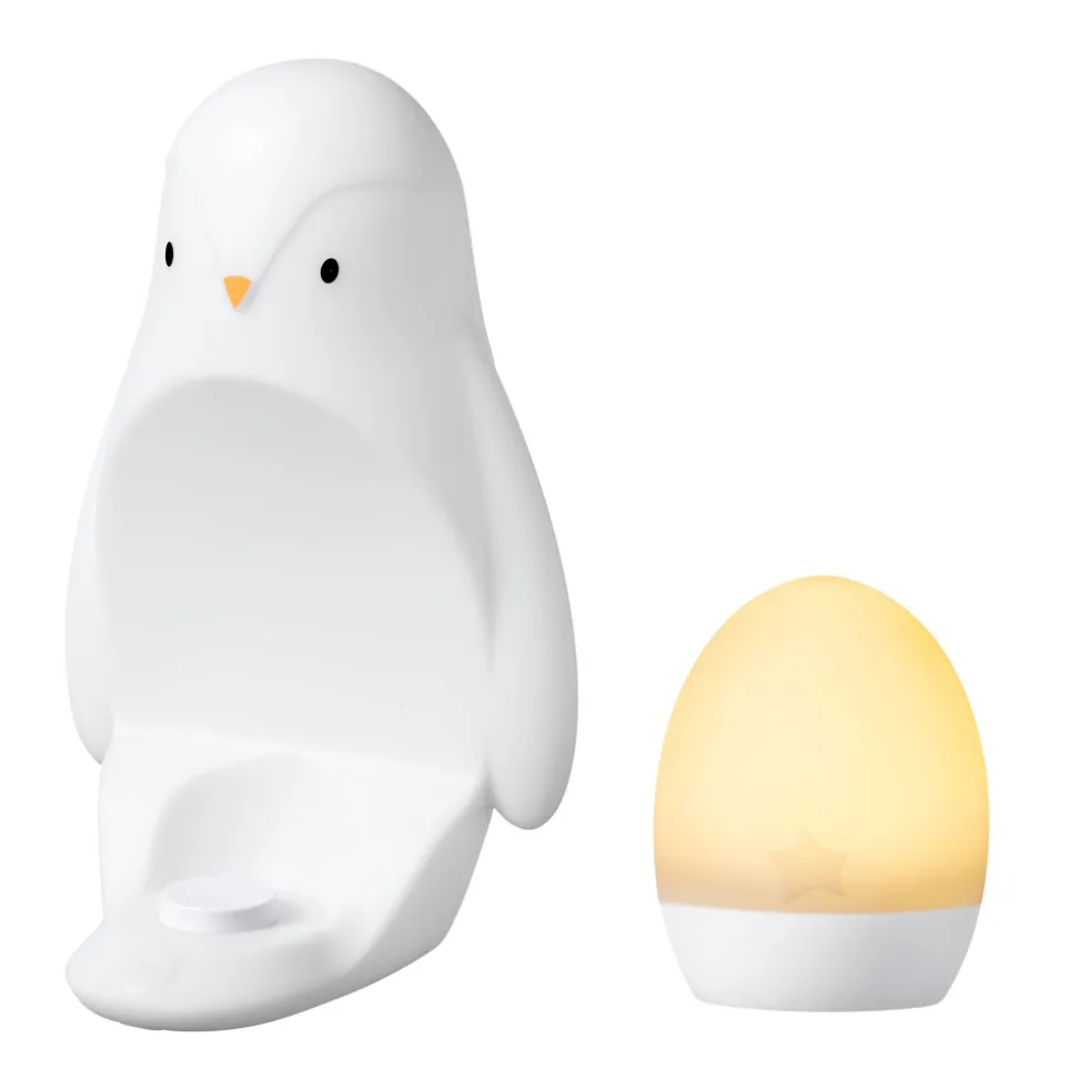 Veilleuse bébé grobrite pingouin 2-en-1 nomade