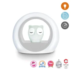 Veilleuse bébé lou le hibou gris