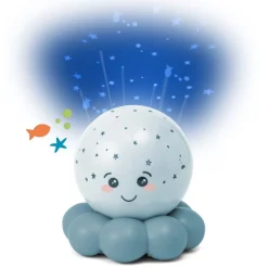 Veilleuse bébé projection plafond pieuvre twinkles to go bleu pastel